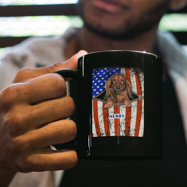 Personalized Dog Gift Idea - Dog Looks Angry For Dog Lovers - Black Mug